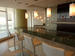 One of two community rooms for gatherings